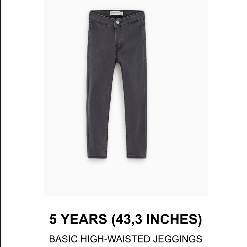 Zara Basic High Waisted Jeggings for Toddler Girl